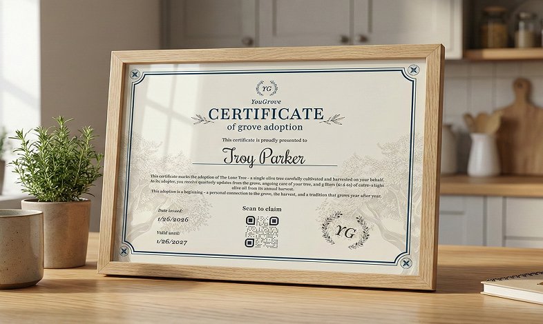 YouGrove Certificate